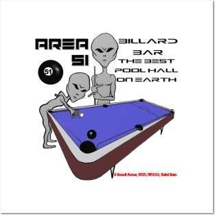 Area 51 Pool Hall Posters and Art